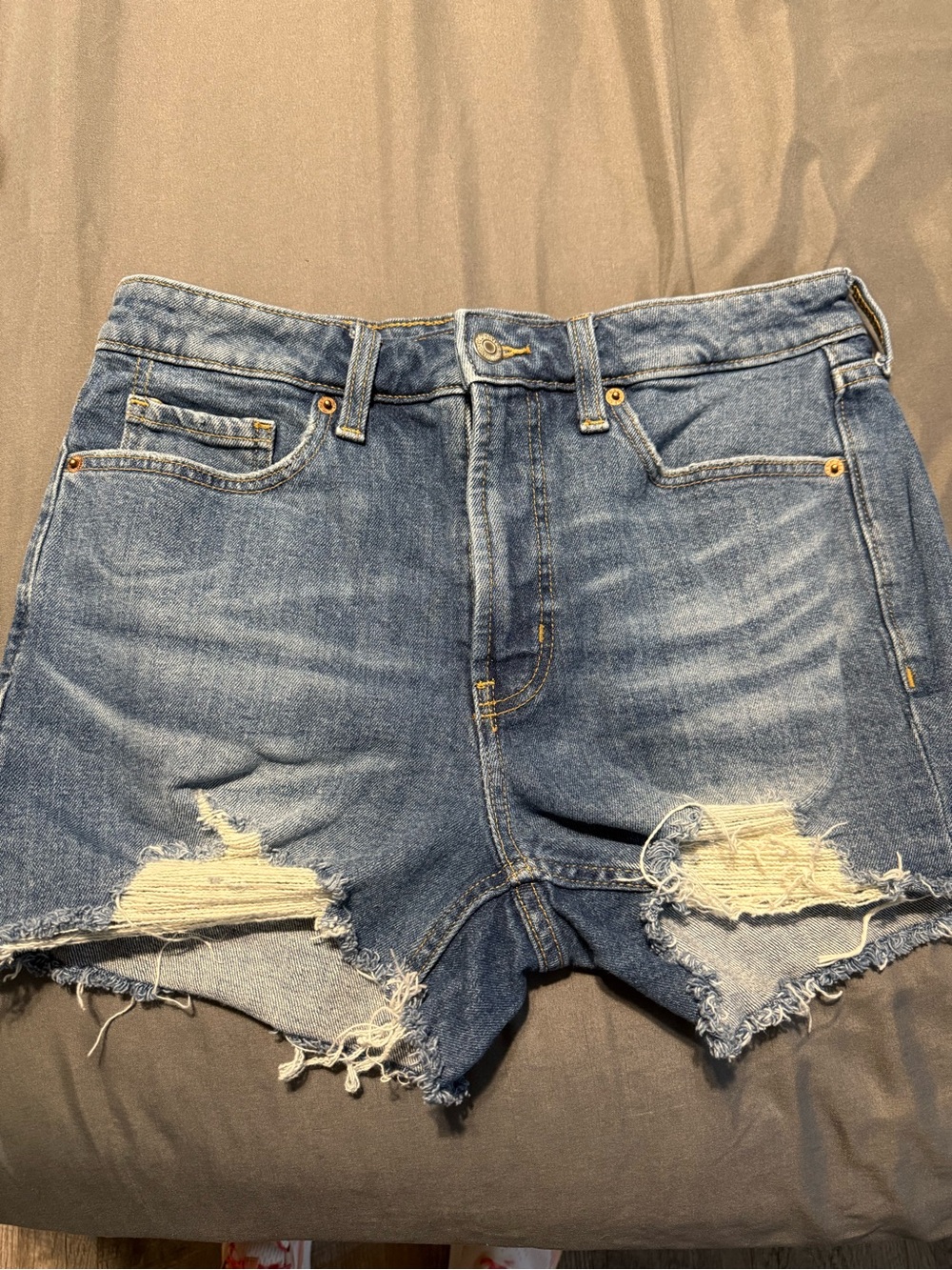 Old Navy Frayed Light Blue Distressed Denim Shorts